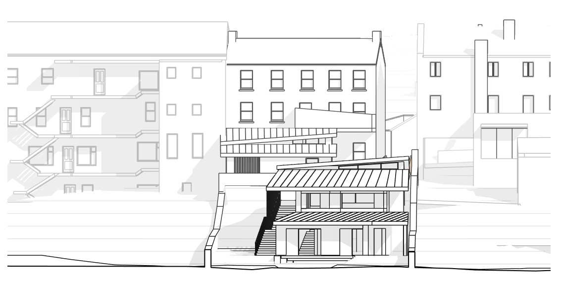 Architectural 3D model elevation