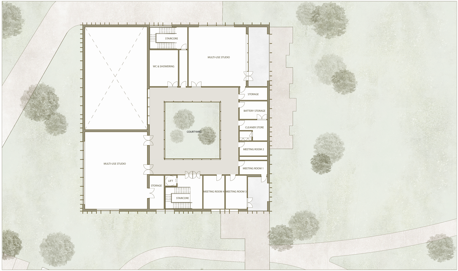 Architectural first floor plan
