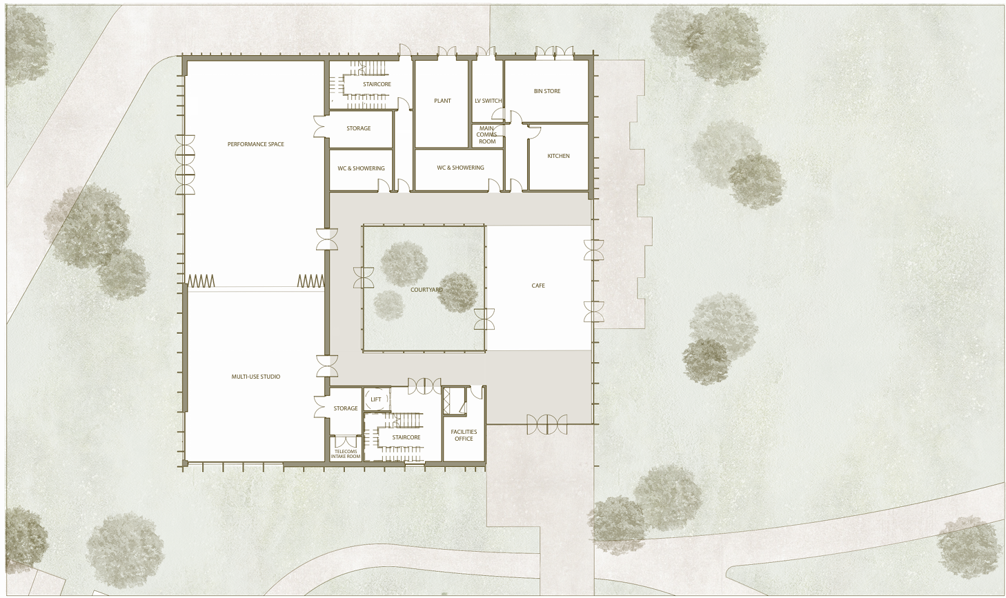 Architectural ground floor plan