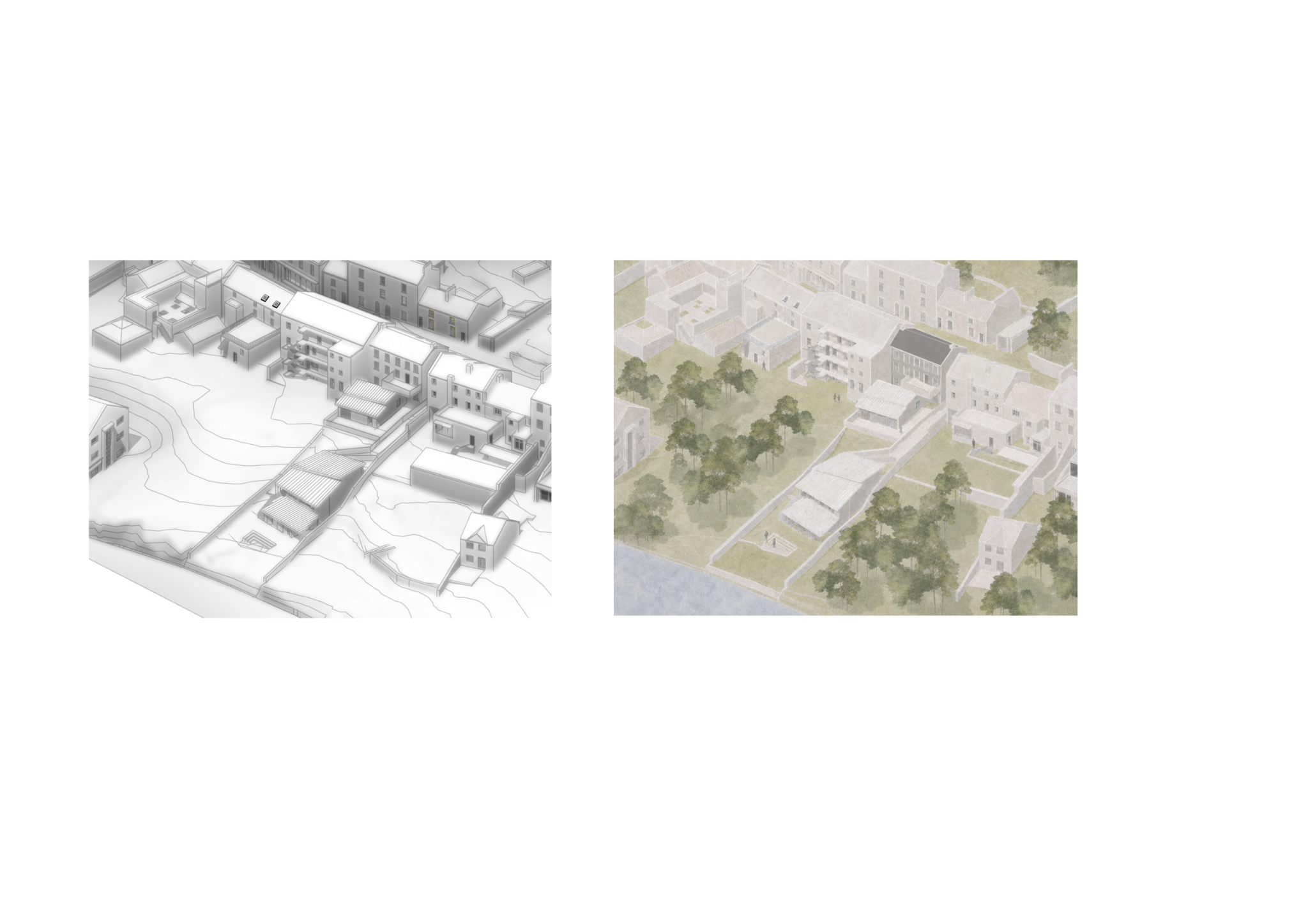 Architectural watercolour study