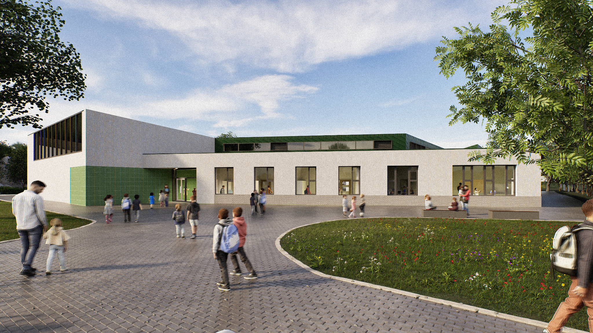Education building architectural visualisation